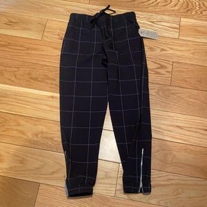 Albion Black Windowpane Jetsetter Pants XS